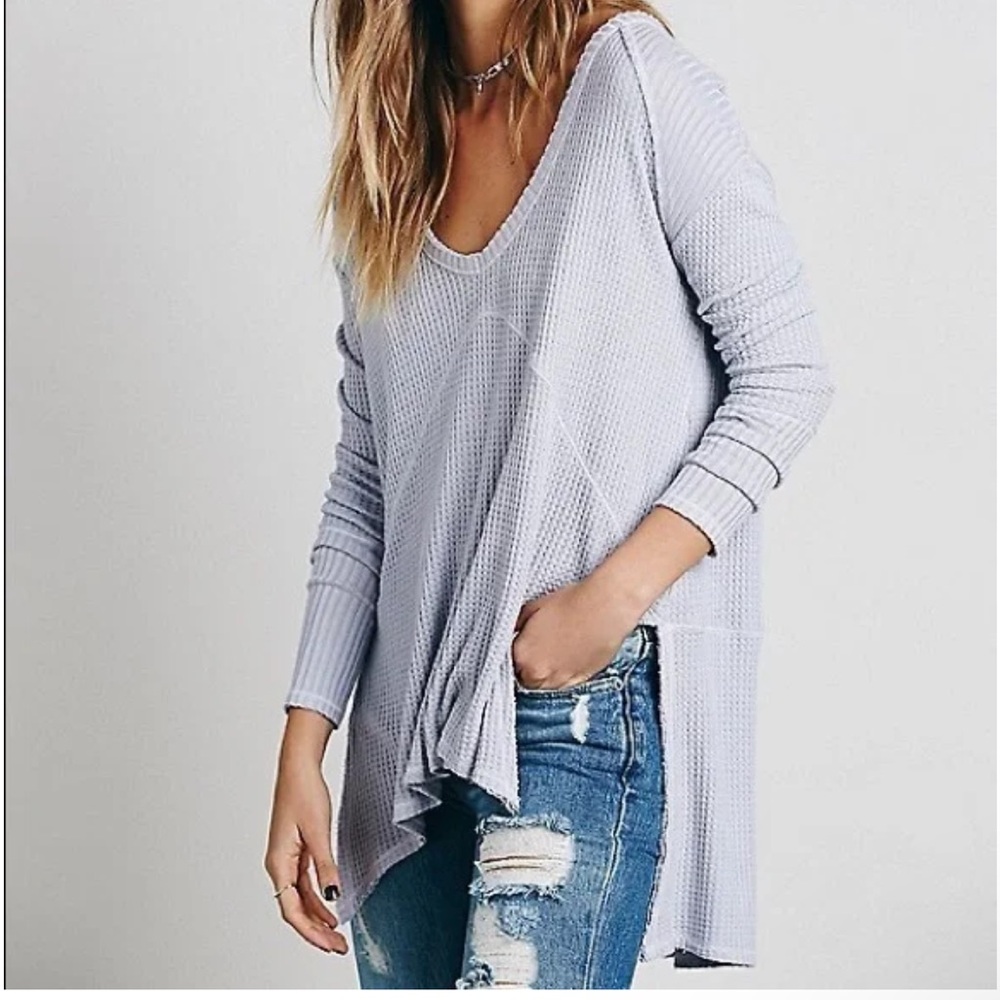 Free People Sunset Park Waffle Thermal Medium